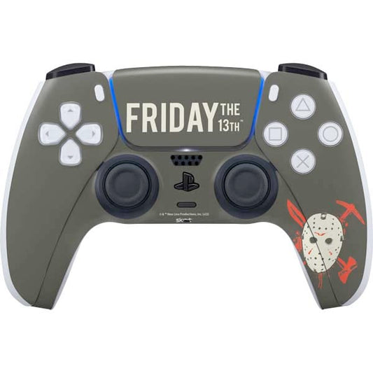 Skinit Decal Gaming Skin Compatible with PS5 Controller - Officially Licensed Warner Bros Friday The 13th Jason Voorhees Mask Design