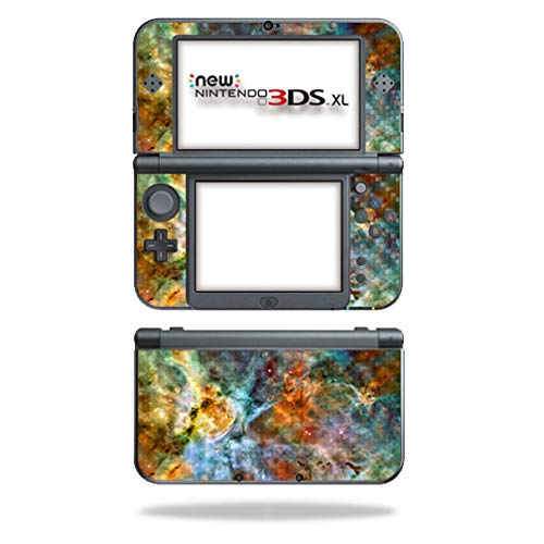 MightySkins Carbon Fiber Skin for Nintendo New 3DS XL (2015) - Space Cloud | Protective  Durable Textured Carbon Fiber Finish | Easy to Apply  Remove  and Change Styles | Made in The USA