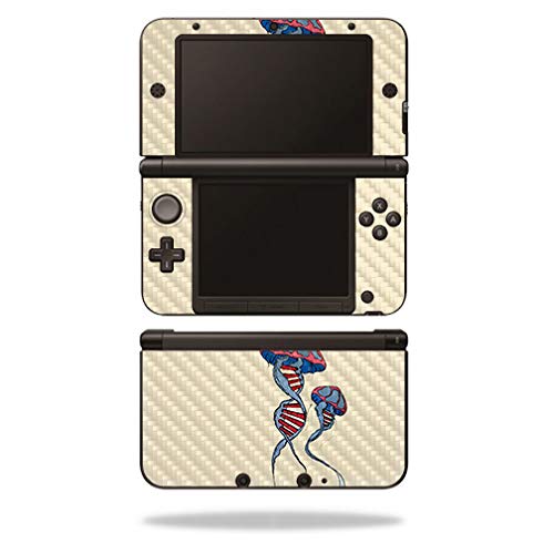 MightySkins Carbon Fiber Skin for Nintendo 3DS XL Original (2012-2014) - DNA Jellyfish | Protective  Durable Textured Carbon Fiber Finish | Easy to Apply  Remove  and Change Styles | Made in The USA