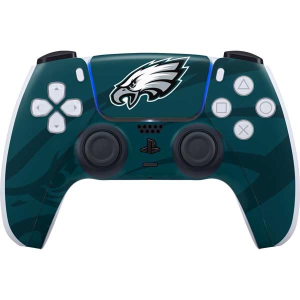 Skinit Decal Gaming Skin Compatible with PS5 Controller - Officially Licensed NFL Philadelphia Eagles Double Vision Design