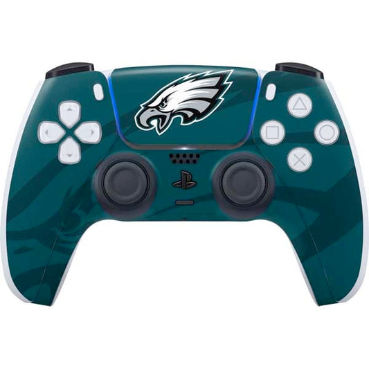 Skinit Decal Gaming Skin Compatible with PS5 Controller - Officially Licensed NFL Philadelphia Eagles Double Vision Design