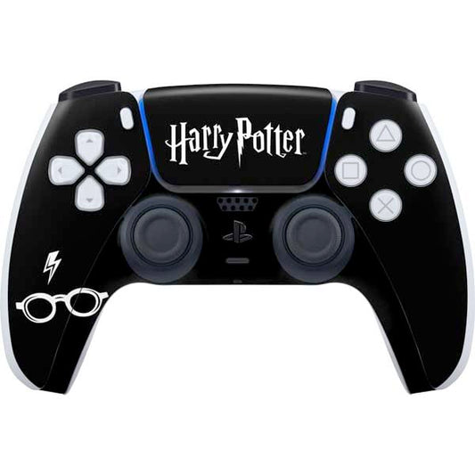 Skinit Decal Gaming Skin Compatible with PS5 Controller - Officially Licensed Wizarding World Harry Potter Scar and Glasses Design