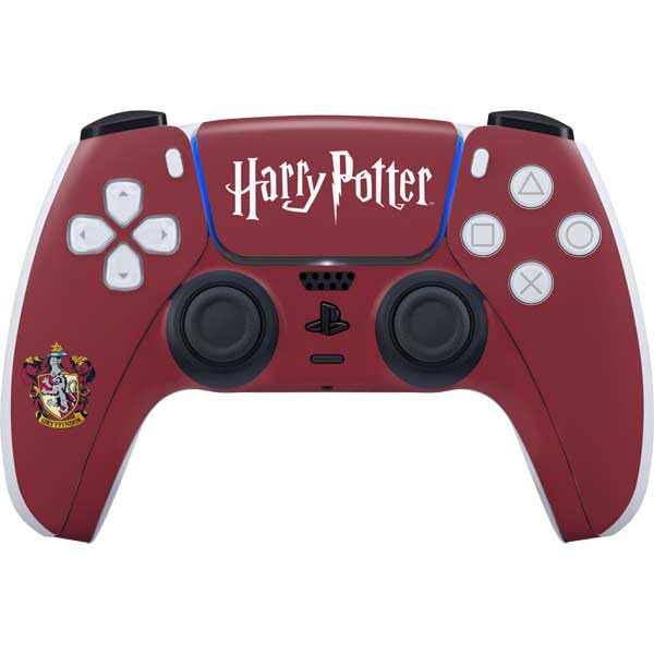 Skinit Decal Gaming Skin Compatible with PS5 Controller - Officially Licensed Wizarding World Harry Potter Gryffindor House Crest Design