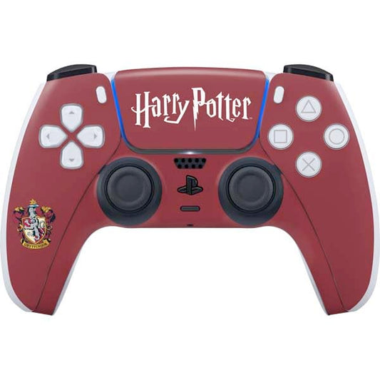 Skinit Decal Gaming Skin Compatible with PS5 Controller - Officially Licensed Wizarding World Harry Potter Gryffindor House Crest Design
