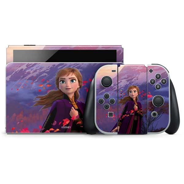 Skinit Decal Gaming Skin Compatible with Nintendo Switch OLED (2021) - Officially Licensed Disney Frozen II Anna Design