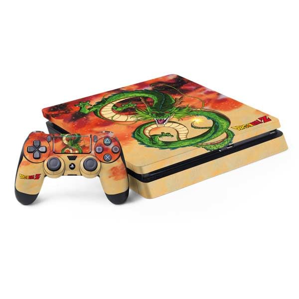 Skinit Decal Gaming Skin Compatible with PS4 Slim Bundle - Officially Licensed Dragon Ball Z One Wish Shenron Design