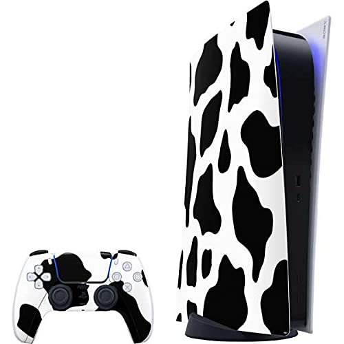Skinit Decal Gaming Skin Compatible with PS5 Digital Edition Bundle - Cow Print Design
