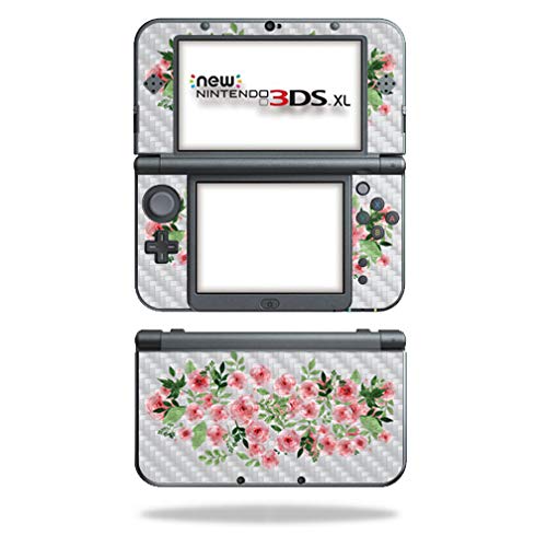 MightySkins Carbon Fiber Skin for Nintendo New 3DS XL (2015) - Bouquet | Protective  Durable Textured Carbon Fiber Finish | Easy to Apply  Remove  and Change Styles | Made in The USA