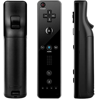 ChamZA Wireless Remote Controller Gamepad Joystick for Nintendo Wii/Wii U - Black, with Silicone Case & Hand Strap