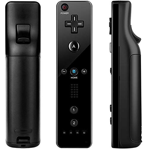 ChamZA Wireless Remote Controller Gamepad Joystick for Nintendo Wii/Wii U - Black, with Silicone Case & Hand Strap