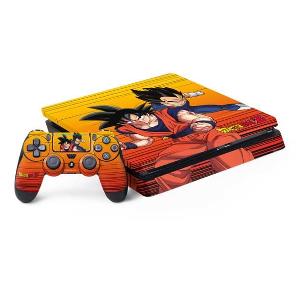Skinit Decal Gaming Skin Compatible with PS4 Slim Bundle - Officially Licensed Dragon Ball Z Goku & Vegeta Design