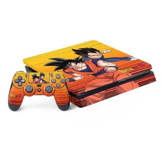 Skinit Decal Gaming Skin Compatible with PS4 Slim Bundle - Officially Licensed Dragon Ball Z Goku & Vegeta Design