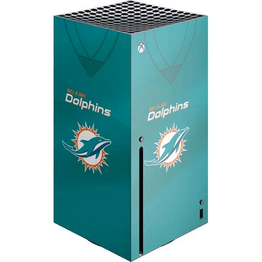 Skinit Decal Gaming Skin Compatible with Xbox Series X Console - Officially Licensed NFL Miami Dolphins Team Jersey Design