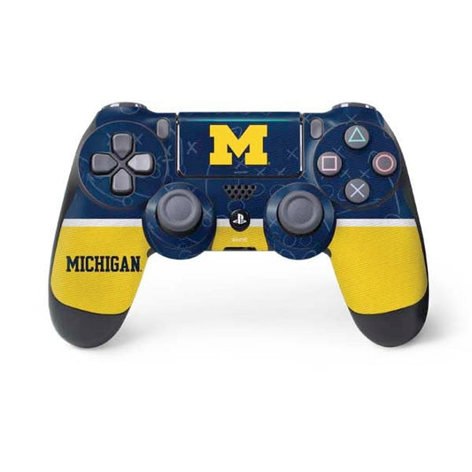 Skinit Decal Gaming Skin Compatible with PS4 Pro/Slim Controller - Officially Licensed University of Michigan Jersey Split Design