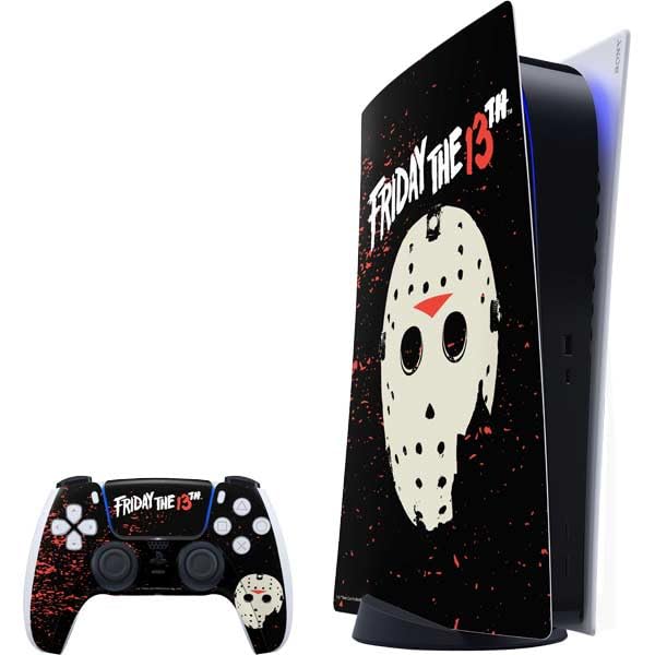 Skinit Decal Gaming Skin Compatible with PS5 Bundle - Officially Licensed Warner Bros Friday The 13th Friday The 13th Design