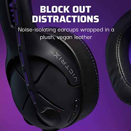 PDP Victrix Gambit Black Wireless/Wired Gaming Headset - PS4/PS5, Esports-Ready, Noise Cancelling, Over-Ear, Model 052-003-NA