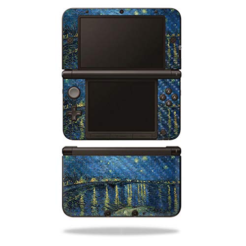 MightySkins Carbon Fiber Skin for Nintendo 3DS XL Original (2012-2014) - Over The Rhone | Protective  Durable Textured Carbon Fiber Finish | Easy to Apply  Remove  and Change Styles | Made in The USA