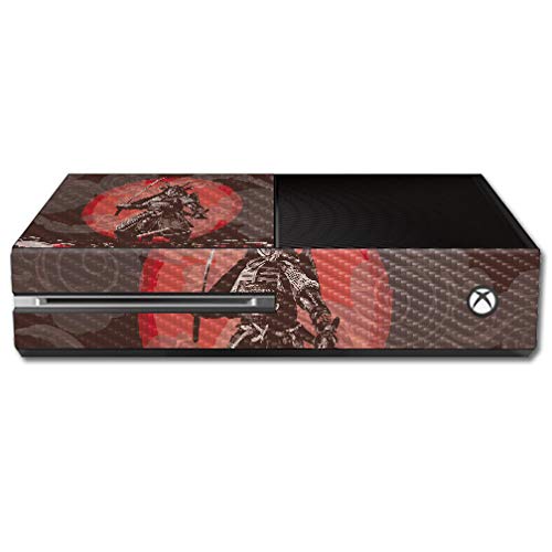 MightySkins Carbon Fiber Skin for Microsoft Xbox One - Samurai Battle | Protective  Durable Textured Carbon Fiber Finish | Easy to Apply  Remove  and Change Styles | Made in The USA
