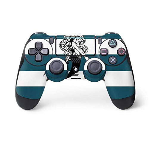 Skinit Decal Gaming Skin Compatible with PS4 Pro/Slim Controller - Officially Licensed Disney The Little Mermaid Ariel Stripes Design