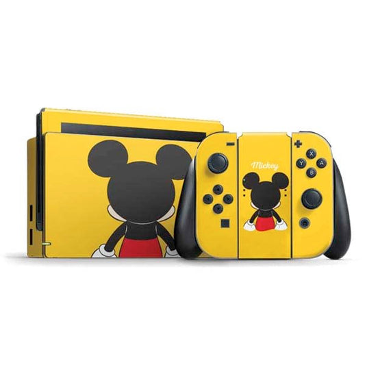 Skinit Decal Gaming Skin Compatible with Nintendo Switch Bundle - Officially Licensed Disney Mickey Mouse Backwards Design
