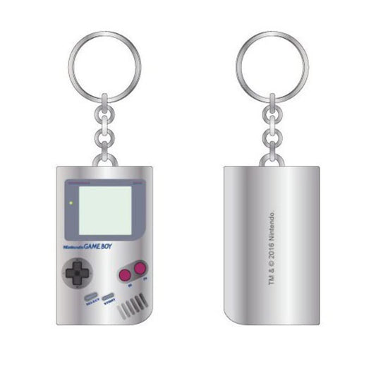 Nintendo Gameboy Keychain - Metal, Silver Color, Model KE4CLDNTN