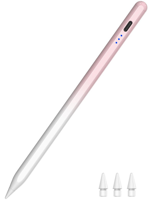 HATOKU iPad Pencil 1st Gen with Fast Charging, Tilt & Palm Rejection, Model ID732, Pink White, Compatible with iPad 2018-2025