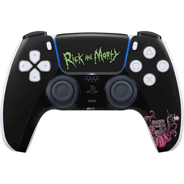 Skinit Decal Gaming Skin Compatible with PS5 Controller - Officially Licensed Adult Swim Rick and Morty Tentacle Attack Design