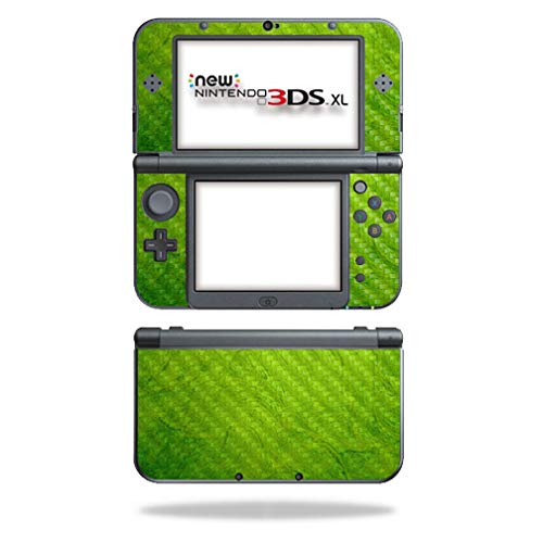 MightySkins Carbon Fiber Skin for Nintendo New 3DS XL (2015) - Green Cement | Protective  Durable Textured Carbon Fiber Finish | Easy to Apply  Remove  and Change Styles | Made in The USA
