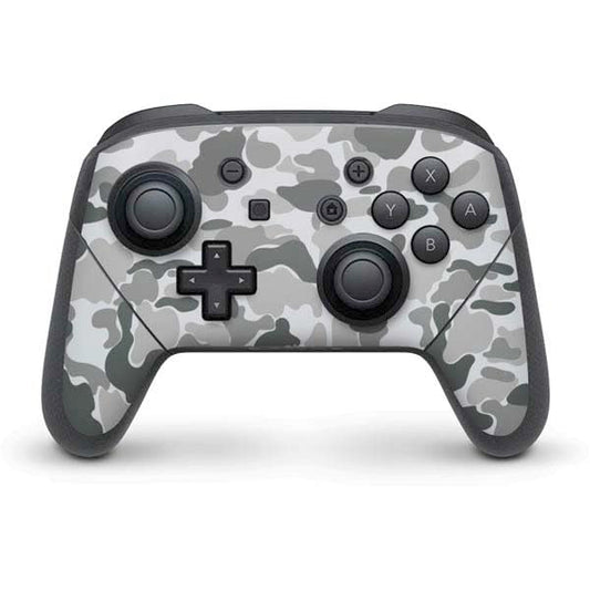 Skinit Decal Gaming Skin Compatible with Nintendo Switch Pro Controller - Grey Street Camo Design