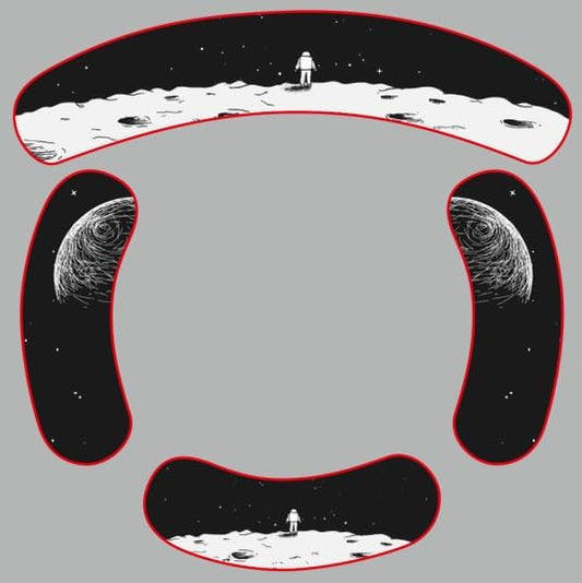 immoenuc Glass Mouse Skates for Logitech G PRO Wireless - Durable Earth Pattern Feet Pads