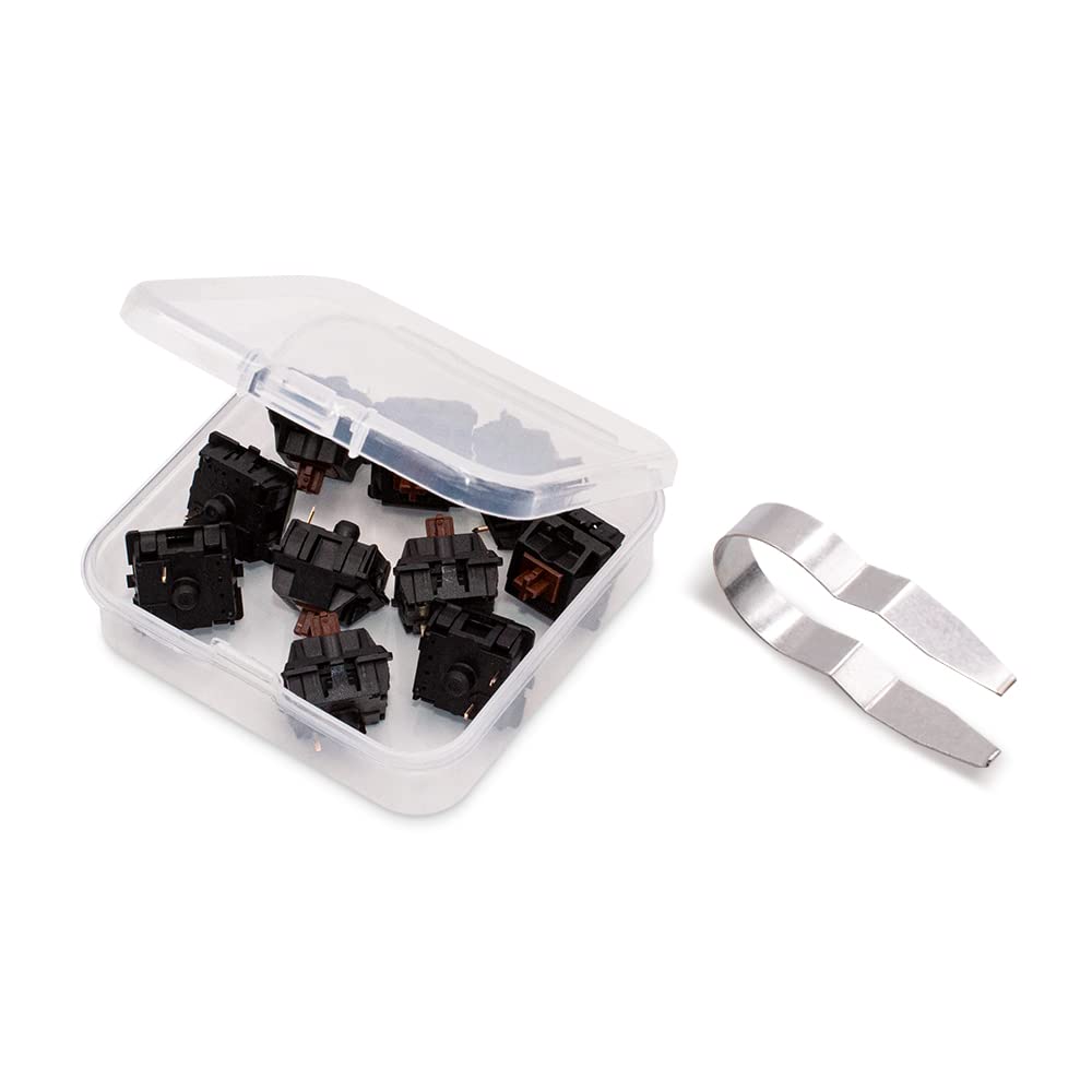 Granvela Cherry MX Brown Mechanical Keyboard Switches - Pack of 10, Durable Brown Switches for Enhanced Typing Experience