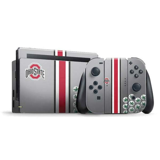 Skinit Decal Gaming Skin Compatible with Nintendo Switch Bundle - Officially Licensed Ohio State University Buckeyes Design