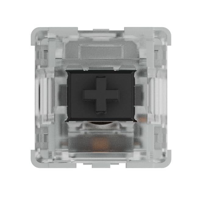 Glorious Gateron Black Mechanical Switches - 120 Pack, 60g Actuation Force, Linear, Ideal for Heavy Typing & Gaming