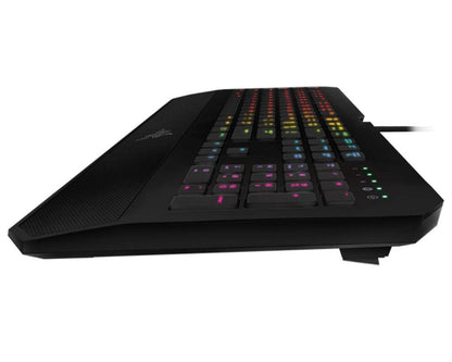 Razer DeathStalker Expert Gaming Keyboard - Backlit, Ergonomic, Fully Programmable, Membrane, Black, Model RZ03-00800100-R3U1