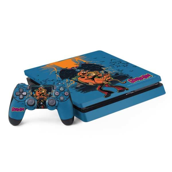 Skinit Decal Gaming Skin Compatible with PS4 Slim Bundle - Officially Licensed Scooby Doo Beware of Dracula Design