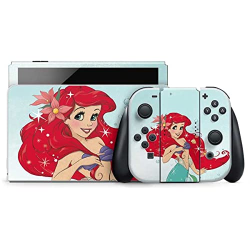 Skinit Decal Gaming Skin Compatible with Nintendo Switch OLED (2021) - Officially Licensed Disney The Little Mermaid Ariel Sparkles Art Design