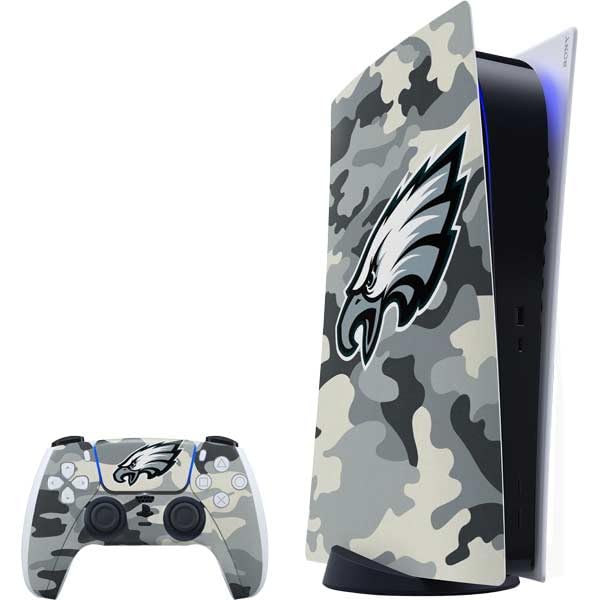 Skinit Decal Gaming Skin Compatible with PS5 Bundle - Officially Licensed NFL Philadelphia Eagles Camo Design