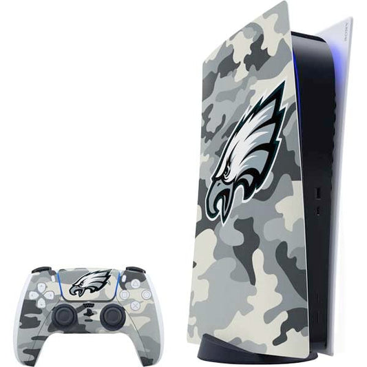 Skinit Decal Gaming Skin Compatible with PS5 Bundle - Officially Licensed NFL Philadelphia Eagles Camo Design