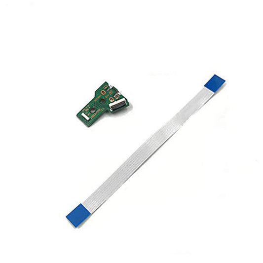 Rowsmau Replacement USB 12pin Charging Port Socket Triangle Board Charger PCB Board with 12pin Flex Ribbon Cable for JDS-055 PS4