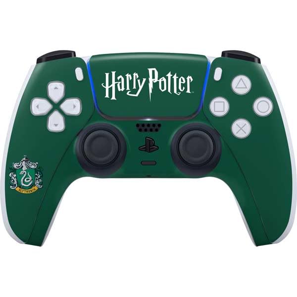 Skinit Decal Gaming Skin Compatible with PS5 Controller - Officially Licensed Wizarding World Harry Potter Slytherin House Crest Design