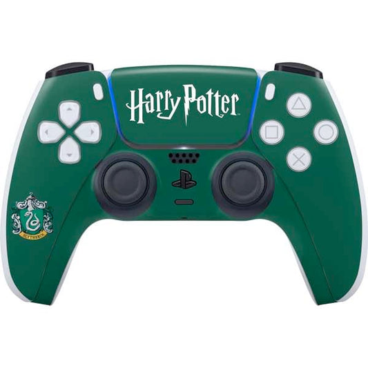 Skinit Decal Gaming Skin Compatible with PS5 Controller - Officially Licensed Wizarding World Harry Potter Slytherin House Crest Design