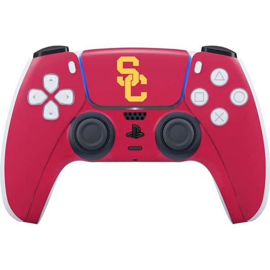 Skinit Decal Gaming Skin Compatible with PS5 Controller - Officially Licensed University of Southern California USC Red Logo Design