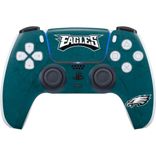 Skinit Decal Gaming Skin Compatible with PS5 Controller - Officially Licensed NFL Philadelphia Eagles Distressed Design