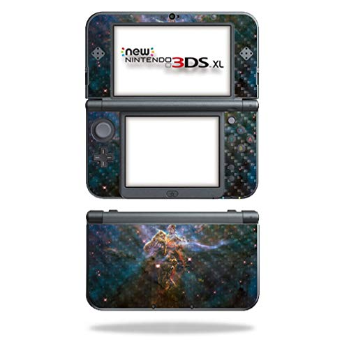 MightySkins Carbon Fiber Skin for Nintendo New 3DS XL (2015) - Eagle Nebula | Protective  Durable Textured Carbon Fiber Finish | Easy to Apply  Remove  and Change Styles | Made in The USA