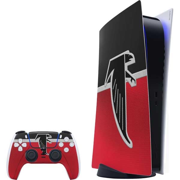 Skinit Decal Gaming Skin Compatible with PS5 Bundle - Officially Licensed NFL Atlanta Falcons Vintage Design