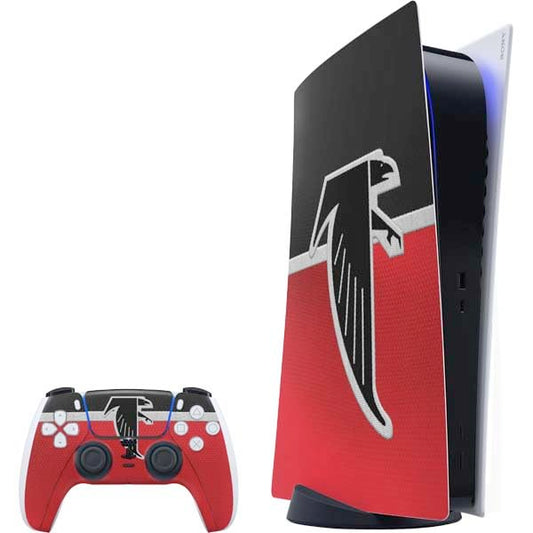 Skinit Decal Gaming Skin Compatible with PS5 Bundle - Officially Licensed NFL Atlanta Falcons Vintage Design