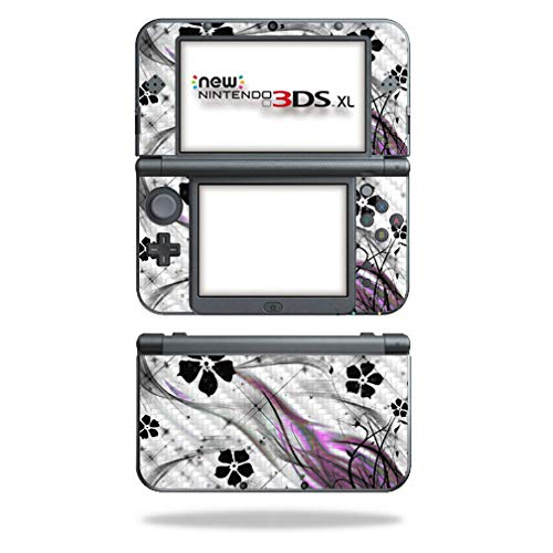 MightySkins Carbon Fiber Skin for Nintendo New 3DS XL (2015) - Gray World | Protective  Durable Textured Carbon Fiber Finish | Easy to Apply  Remove  and Change Styles | Made in The USA