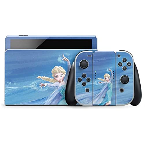 Skinit Decal Gaming Skin Compatible with Nintendo Switch OLED (2021) - Officially Licensed Disney Frozen Elsa ICY Powers Art Design