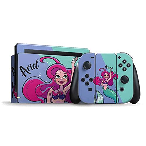 Skinit Decal Gaming Skin Compatible with Nintendo Switch Bundle - Officially Licensed Disney Ariel Design