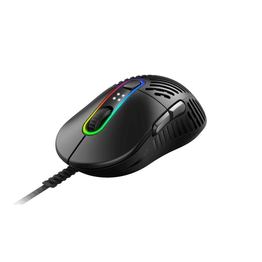 Mountain Makalu 67 RGB Gaming Mouse - PixArt PAW3370 Sensor, Lightweight Design, 100% PTFE Feet, Black